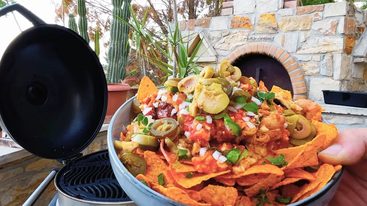 Greek Pulled Chicken Nachos